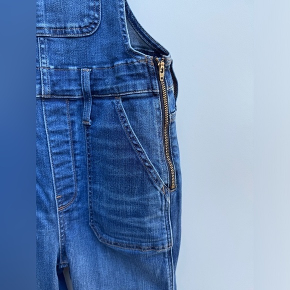 Madewell Stovepipe Overalls in Lorton Wash Blue Jean Denim Size Small - Picture 7 of 16